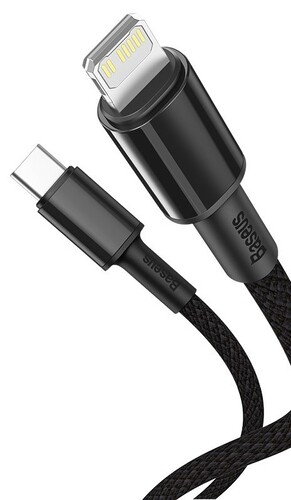 Купить Кабель круглый Baseus Lightning 8-pin - USB Type-C черный 1 м  9260733. Характеристики, отзывы и цены в Донецке