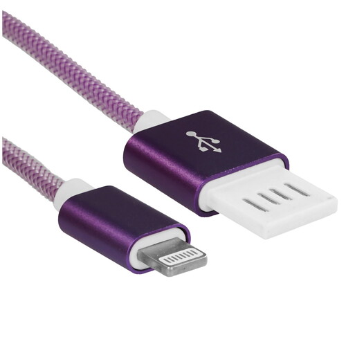 Купить Кабель круглый Cablexpert Lightning 8-pin - USB 2.0 Type-A фиолетовый 1 м  9196235. Характеристики, отзывы и цены в Донецке