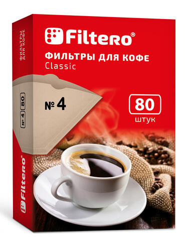 Купить Одноразовые фильтры Filtero Classic №4 коричневый  6687306. Характеристики, отзывы и цены в Донецке