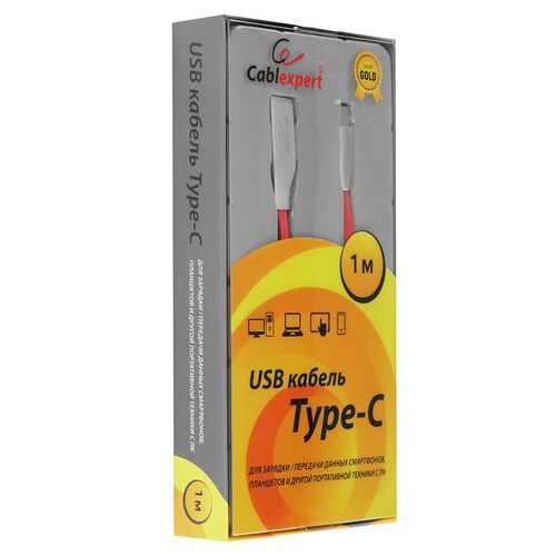 Купить Кабель круглый Cablexpert USB Type-C - USB 2.0 Type-A красный 1 м  5485408. Характеристики, отзывы и цены в Донецке