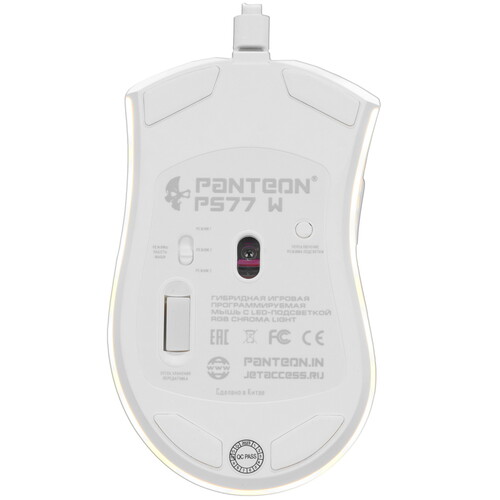 Купить Мышь беспроводная/проводная Panteon PS77 W  белый  5483717. Характеристики, отзывы и цены в Донецке