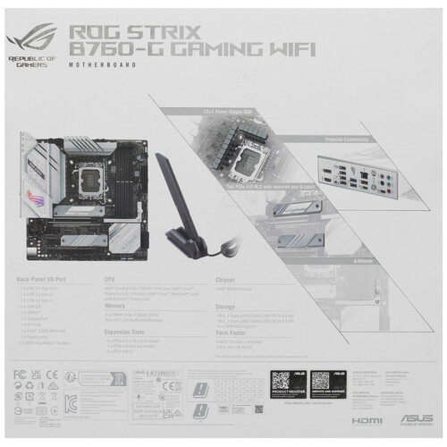 Купить Материнская плата ASUS ROG STRIX B760-G GAMING WIFI  5420861. Характеристики, отзывы и цены в Донецке