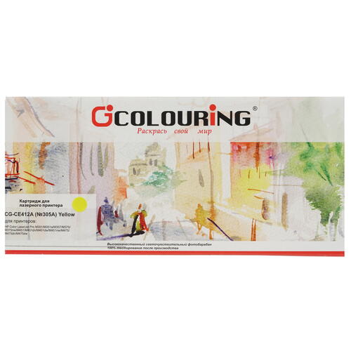 Купить Картридж лазерный Colouring CG-CE412A желтый  1377671. Характеристики, отзывы и цены в Донецке