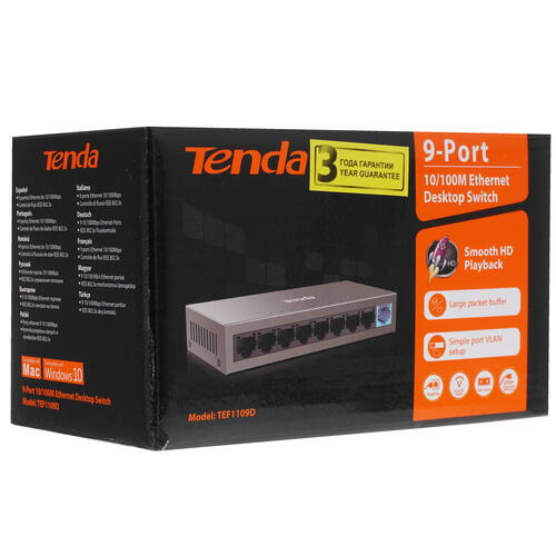 Купить Коммутатор Tenda TEF1109D  4856792. Характеристики, отзывы и цены в Донецке