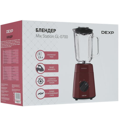 Купить Блендер стационарный DEXP GL-0700 Mix Station красный  5026156. Характеристики, отзывы и цены в Донецке