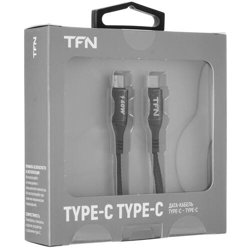 Купить Кабель круглый TFN USB Type-C - USB Type-C черный 1.2 м  5009533. Характеристики, отзывы и цены в Донецке