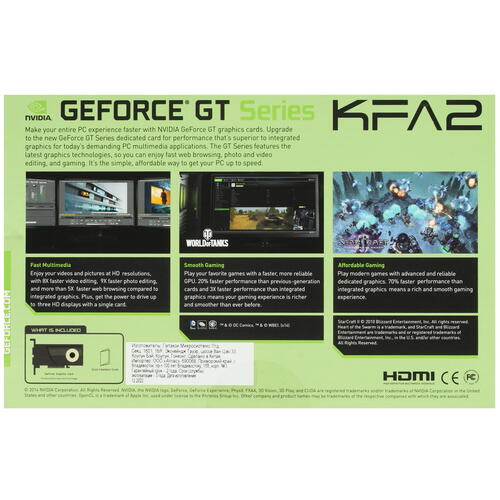 Купить Видеокарта KFA2 GeForce GT 730 [73GQF8HX00HK]  5087514. Характеристики, отзывы и цены в Донецке