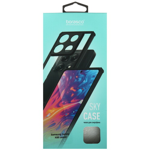 Купить Накладка  BoraSCO Sky Case для Samsung Galaxy A36 синий/прозрачный  5615184. Характеристики, отзывы и цены в Донецке