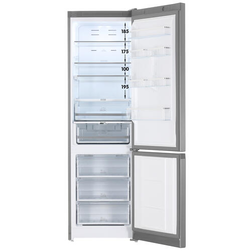 Купить Холодильник с морозильником  Hotpoint HT 1816 MX серебристый  5451940. Характеристики, отзывы и цены в Донецке