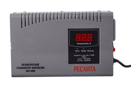 Купить Стабилизатор напряжения Ресанта АСН-500Н  9147027. Характеристики, отзывы и цены в Донецке