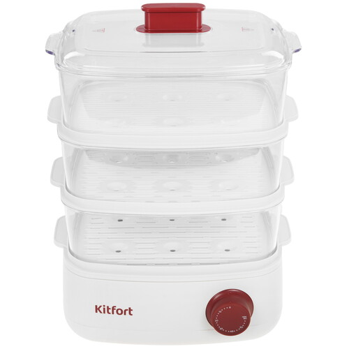 Купить Пароварка Kitfort КТ-6830 белый  9212794. Характеристики, отзывы и цены в Донецке