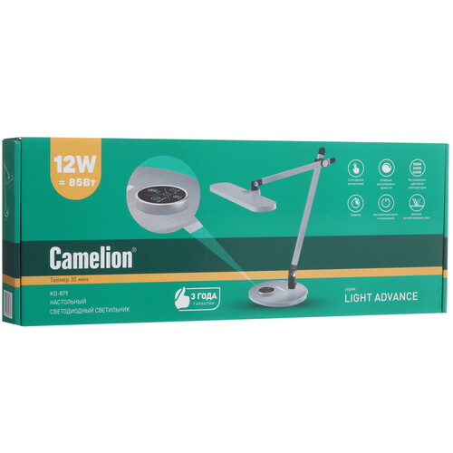 Купить Настольный светильник Camelion KD-879 C03 серебристый  9198530. Характеристики, отзывы и цены в Донецке