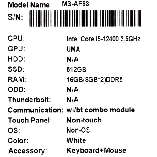 Купить 27" Моноблок MSI PRO AP272P 12MA-832XRU  5488642. Характеристики, отзывы и цены в Донецке