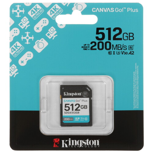 Купить Карта памяти Kingston Canvas Go! Plus SDXC 512 ГБ  9284253. Характеристики, отзывы и цены в Донецке