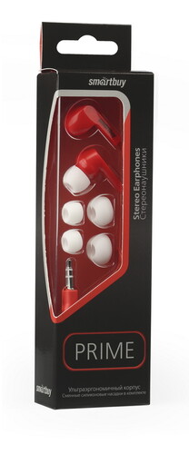Купить Проводные наушники Smartbuy PRIME красный  9917736. Характеристики, отзывы и цены в Донецке