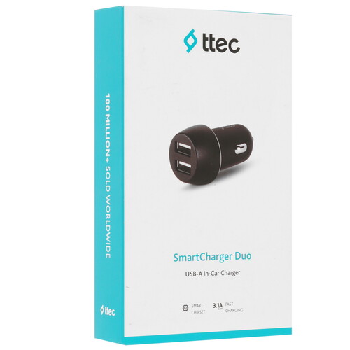 Купить Автомобильное ЗУ TTEC SmartCharger Duo черный  9140682. Характеристики, отзывы и цены в Донецке