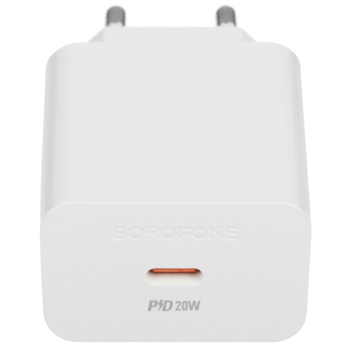 Купить Сетевое зарядное устройство Borofone BA21A Pro белый  5474887. Характеристики, отзывы и цены в Донецке