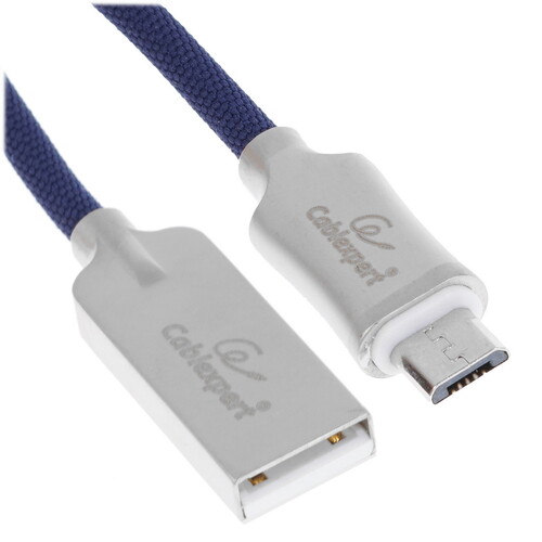 Купить Кабель круглый Cablexpert micro USB - USB 2.0 Type-A синий 1.8 м  5485511. Характеристики, отзывы и цены в Донецке
