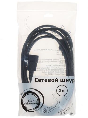 Купить Кабель питания Cablexpert IEC 320 C13 - IEC 320 C14  1267149. Характеристики, отзывы и цены в Донецке