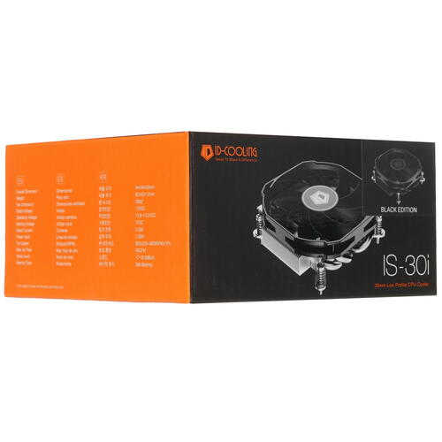 Купить Кулер для процессора ID-COOLING IS-30i BLACK  черный  5439132. Характеристики, отзывы и цены в Донецке