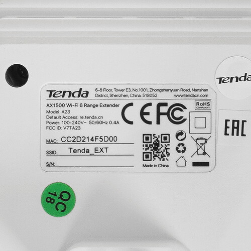 Купить Усилитель беспроводного сигнала Tenda A23  9253517. Характеристики, отзывы и цены в Донецке