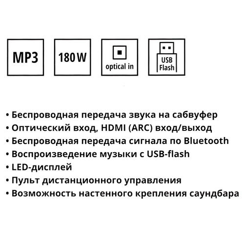 Купить Саундбар Sven SB-2150A черный  4788736. Характеристики, отзывы и цены в Донецке