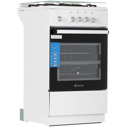 Купить Газовая плита De Luxe 5040.42Г (КР) ЧР белый  8187181. Характеристики, отзывы и цены в Донецке