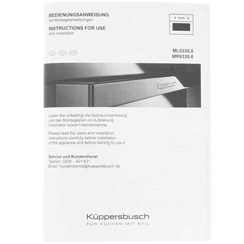 Купить Встраиваемая микроволновая печь Kuppersbusch ML / MR 6330.0 S1 черный  8109125. Характеристики, отзывы и цены в Донецке