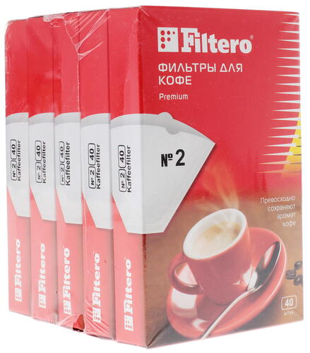 Купить Одноразовые фильтры Filtero Premium №2 белый  1105230. Характеристики, отзывы и цены в Донецке