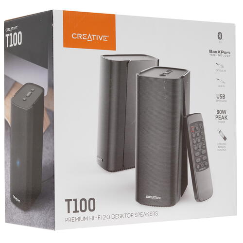 Купить Колонки Creative T100 черный  4837029. Характеристики, отзывы и цены в Донецке