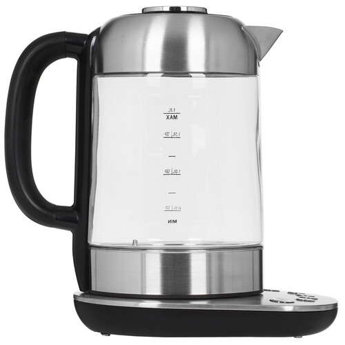 Купить Электрочайник Hyundai HYK-G8407 серебристый  9228364. Характеристики, отзывы и цены в Донецке