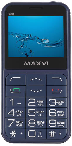 Купить Сотовый телефон Maxvi B231 синий  9936254. Характеристики, отзывы и цены в Донецке