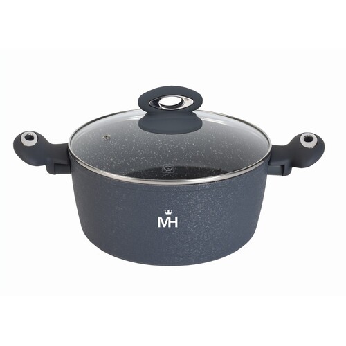 Купить Кастрюля MercuryHaus Granite MC - 1727 2.3 л 20 см черный  9150946. Характеристики, отзывы и цены в Донецке
