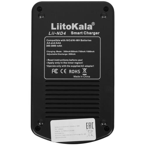 Купить Зарядное устройство LiitoKala Lii-ND4 EU+carcable  9212387. Характеристики, отзывы и цены в Донецке