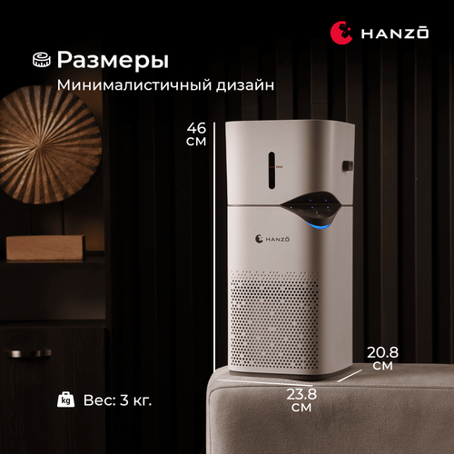 Купить Очиститель воздуха Hanzo PN-5 белый  9358658. Характеристики, отзывы и цены в Донецке
