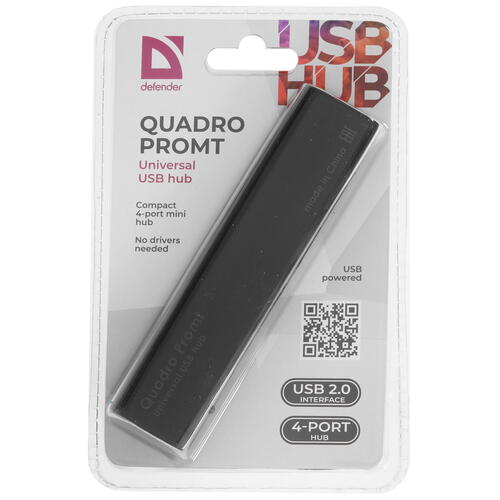 Купить USB-разветвитель Defender Quadro Promt  5034190. Характеристики, отзывы и цены в Донецке