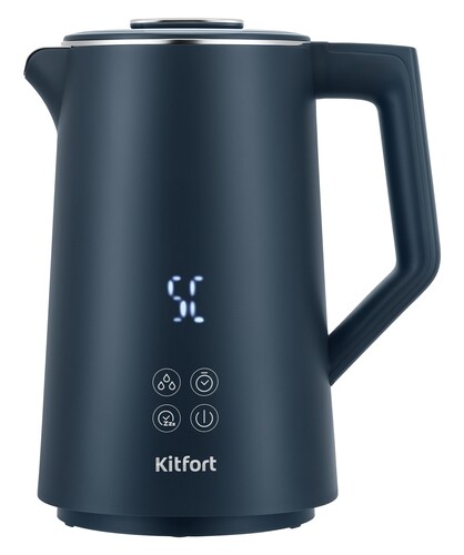 Купить Электрочайник Kitfort КТ-8728 синий  9306844. Характеристики, отзывы и цены в Донецке