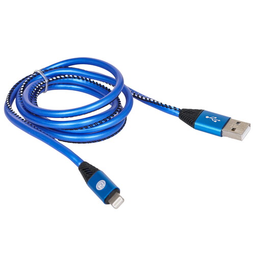 Купить Кабель круглый ВСЕГАЗИН Lightning 8-pin - USB 2.0 Type-A синий 1 м  5482507. Характеристики, отзывы и цены в Донецке