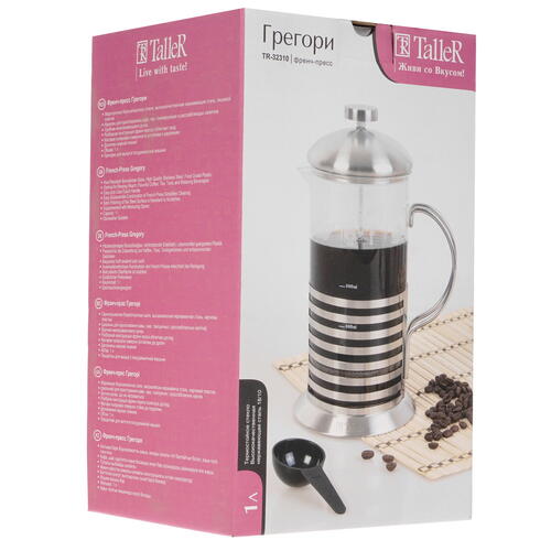 Купить Френч-пресс TalleR  Грегори TR-32310 серебристый  5039919. Характеристики, отзывы и цены в Донецке
