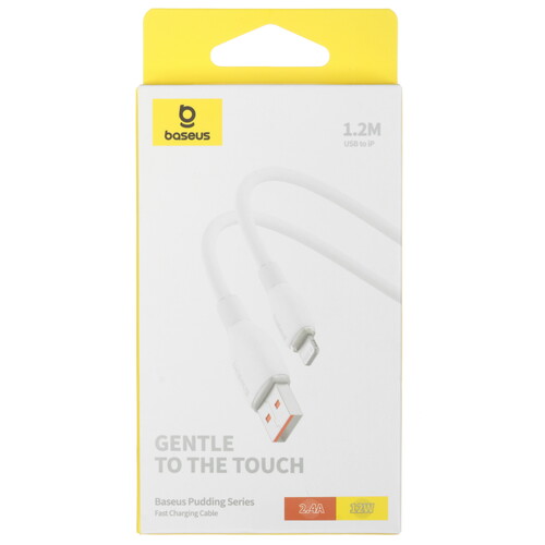Купить Кабель круглый Baseus Lightning 8-pin - USB 2.0 Type-A белый 1.2 м  5495768. Характеристики, отзывы и цены в Донецке
