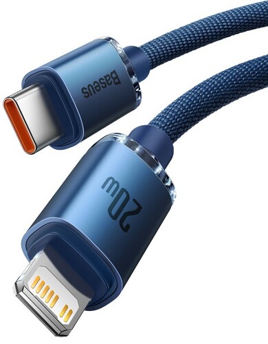 Купить Кабель круглый Baseus Lightning 8-pin - USB Type-C синий 2 м  5627609. Характеристики, отзывы и цены в Донецке