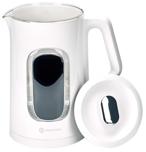Купить Электрочайник EVOLUTION KG15153 LCD белый  9301916. Характеристики, отзывы и цены в Донецке
