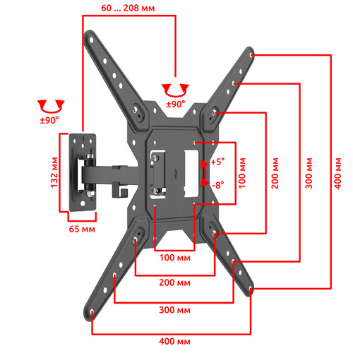 Купить Кронштейн для ТВ UNITEKI SNM1503 черный  9298803. Характеристики, отзывы и цены в Донецке