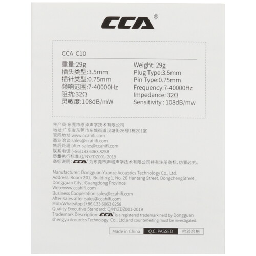 Купить Проводные наушники CCA C10 черный 2019  5604996. Характеристики, отзывы и цены в Донецке