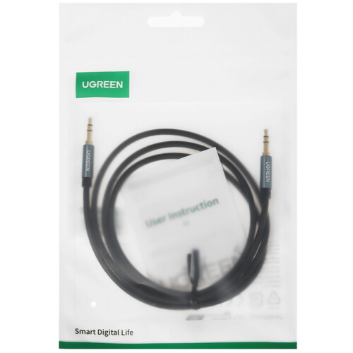 Купить Кабель   Ugreen jack 3.5 мм - jack 3.5 мм черный  9154925. Характеристики, отзывы и цены в Донецке