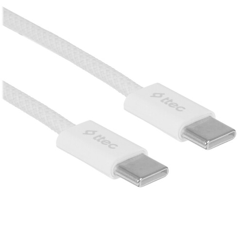 Купить Кабель круглый TTEC USB Type-C - USB Type-C белый 1 м  9202626. Характеристики, отзывы и цены в Донецке