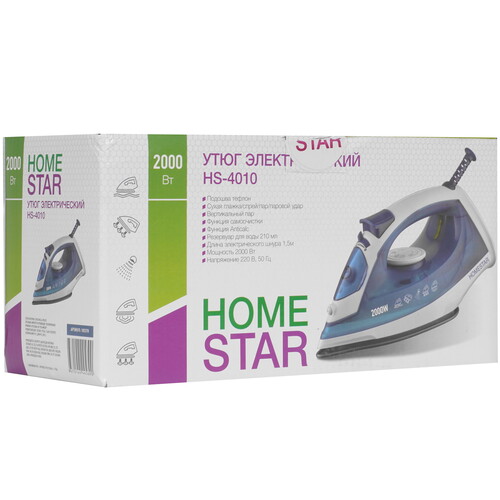 Купить Утюг HOMESTAR HS-4010 белый  9208751. Характеристики, отзывы и цены в Донецке