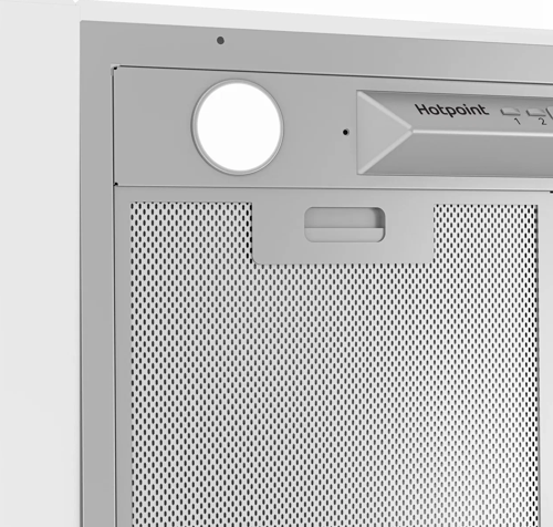 Купить Вытяжка полновстраиваемая Hotpoint HPAE 52FLB X серебристый  9006749. Характеристики, отзывы и цены в Донецке