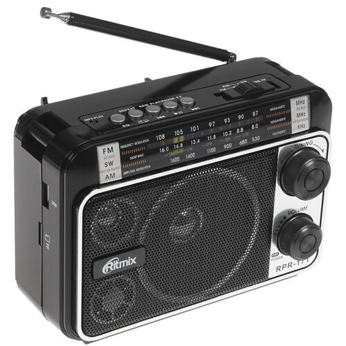 Купить Радиоприемник Ritmix RPR-171 черный  1325262. Характеристики, отзывы и цены в Донецке