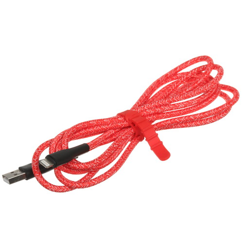 Купить Кабель круглый USAMS Lightning 8-pin - USB 2.0 Type-A красный 2 м  5480424. Характеристики, отзывы и цены в Донецке